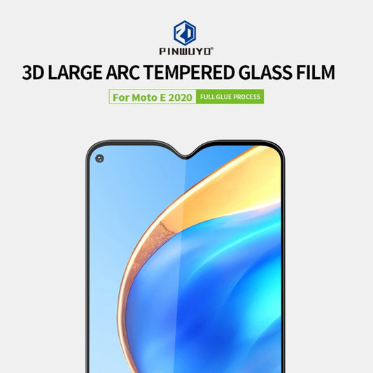 For Motorola Moto E (2020) PINWUYO 9H 3D Curved Full Screen Explosion-proof Tempered Glass Film(Black) by PINWUYO
