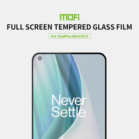 For OnePlus Nord N10 MOFI 9H 2.5D Full Screen Tempered Glass Film(Black) by MOFI
