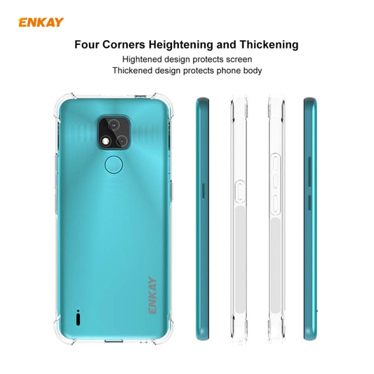 For Motorola Moto E7 Hat-Prince ENKAY Clear TPU Shockproof Case Soft Anti-slip Cover by ENKAY