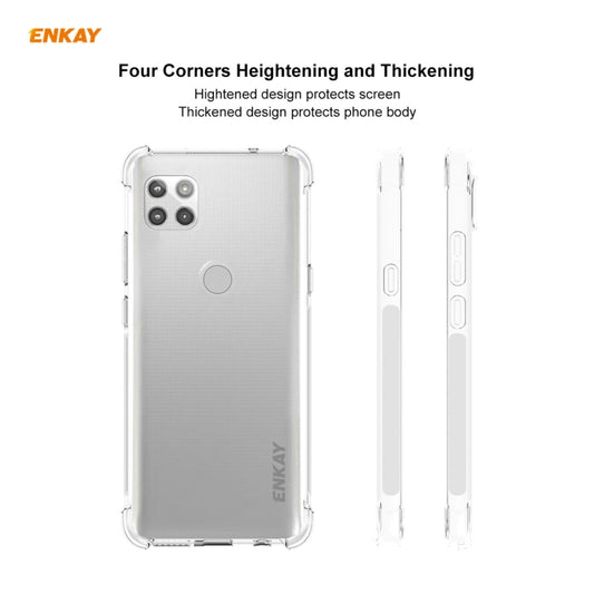 For Motorola Moto G 5G Hat-Prince ENKAY Clear TPU Shockproof Case Soft Anti-slip Cover by ENKAY