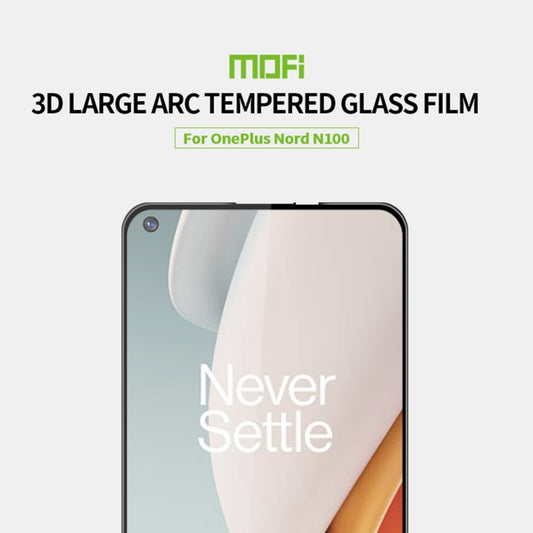 For OnePlus Nord N100 MOFI 9H 3D Explosion-proof Curved Screen Tempered Glass Film by MOFI