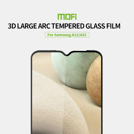 For Samsung Galaxy A12 / A32 5G MOFI 9H 3D Explosion-proof Curved Screen Tempered Glass Film by MOFI