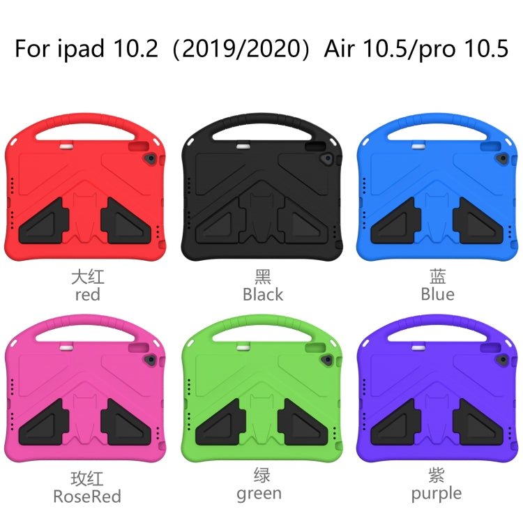For iPad 10.2 2021 / 2020 / 2019 EVA Flat Anti Falling Protective Case Shell with Holder(RoseRed) - iPad 10.2 Cases by buy2fix | Online Shopping UK | buy2fix