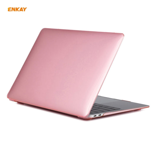 For MacBook Air 13.3 inch A2179 & A2337 2020 ENKAY 3 in 1 Crystal Laptop Protective Case + US Version TPU Keyboard Film + Anti-dust Plugs Set(Pink) by ENKAY