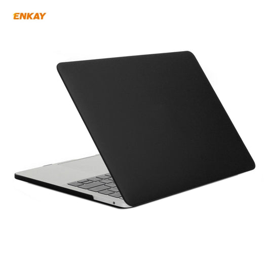 ENKAY 3 in 1 Matte Laptop Protective Case + US Version TPU Keyboard Film + Anti-dust Plugs Set for MacBook Pro 13.3 inch A2251 & A2289 & A2338 (with Touch Bar)(Black) by ENKAY