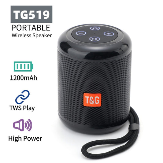 T&G TG519 TWS HiFi Portable Bluetooth Speaker Subwoofer Outdoor Wireless Column Speakers Support TF Card / FM / 3.5mm AUX / U Disk / Hands-free Call(Dark Green) - Desktop Speaker by T&G | Online Shopping UK | buy2fix
