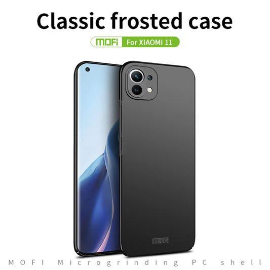 For Xiaomi Mi 11 MOFI Frosted PC Ultra-thin Hard Case(Black) by MOFI