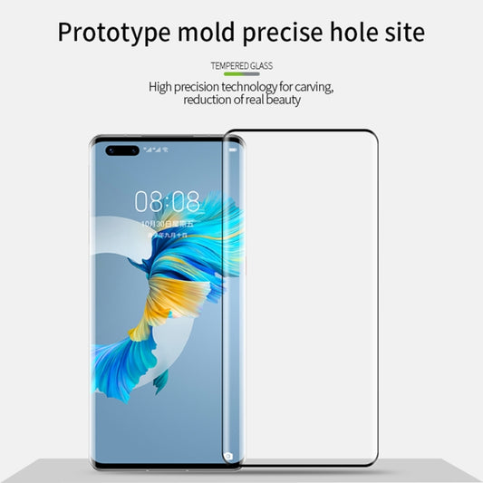For Huawei Mate 40 MOFI 9H 3D Explosion Proof Hot Bending Full Screen Covered Tempered Glass Film(Black) by MOFI