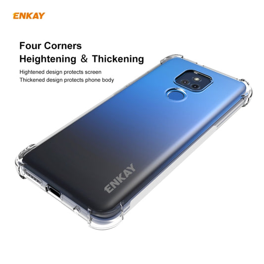 For Motorola Moto G Play 2021 Hat-Prince ENKAY Clear TPU Shockproof Case Soft Anti-slip Cover by ENKAY