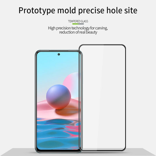 For Xiaomi Redmi Note10 MOFI 9H 3D Explosion-proof Curved Screen Tempered Glass Film(Black) by MOFI