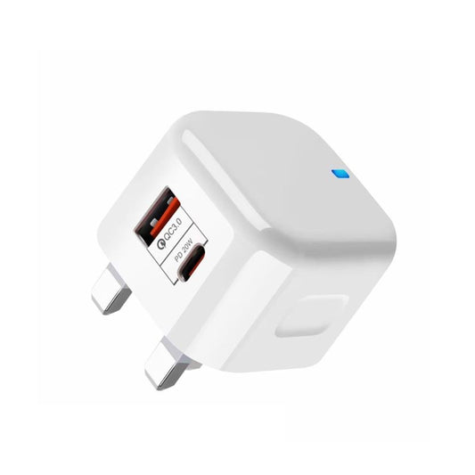 YSY-6087PD 20W PD3.0 + QC3.0 Dual Fast Charge Travel Charger with USB to Type-C Data Cable, Plug Size:UK Plug by buy2fix