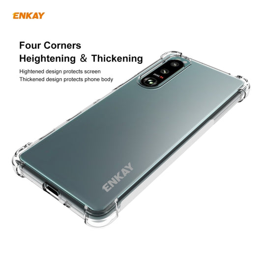 For Sony Xperia 5 III ENKAY Hat-Prince Clear TPU Shockproof Case Soft Anti-slip Cover by ENKAY