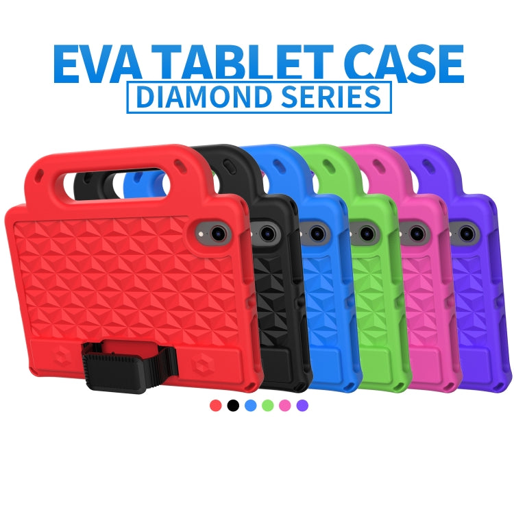 For iPad mini 6 Diamond Series EVA Anti-Fall Shockproof Sleeve Protective Shell Tablet Case with Holder & Strap(Blue) - iPad mini 6 Cases by buy2fix | Online Shopping UK | buy2fix