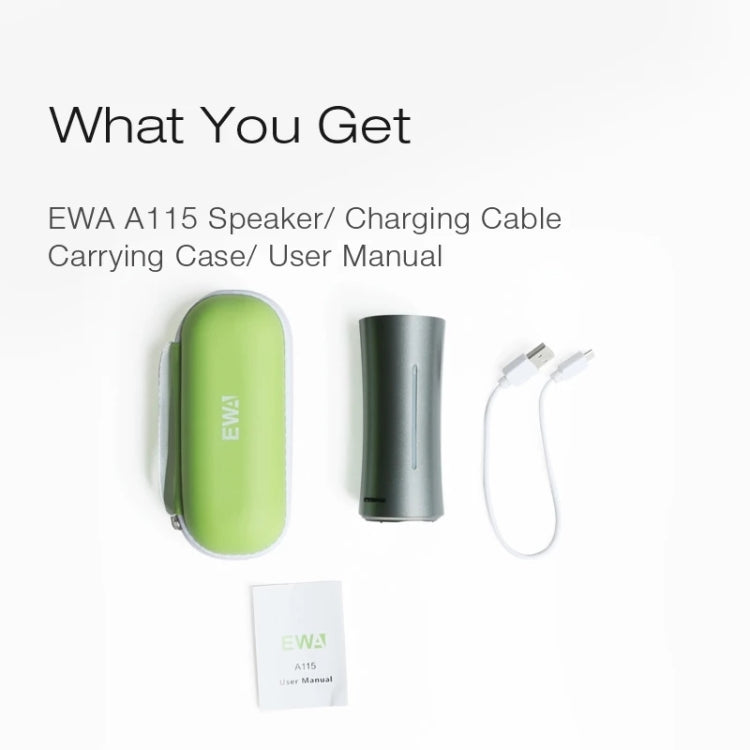 EWA A115 Portable Metal Bluetooth Speaker 105H Power Hifi Stereo Outdoor Subwoofer(Blue) by EWA