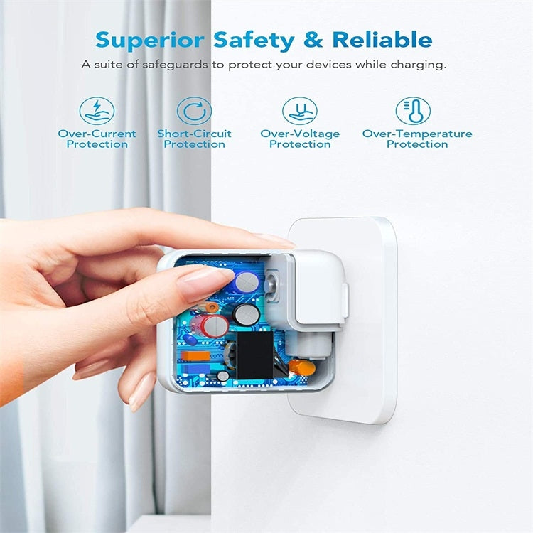 30W USB-C / Type-C Laptop Portable Power Adapter with 1.8m USB-C / Type-C to USB-C / Type-C Charging Cable, AU Plug by buy2fix