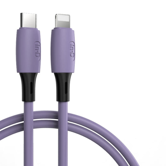 ENKAY Hat-Prince ENK-CB209 PD 20W 3A Type-C to 8 Pin Silicone Data Sync Fast Charging Cable, Cable Length: 1.2m(Purple) by ENKAY