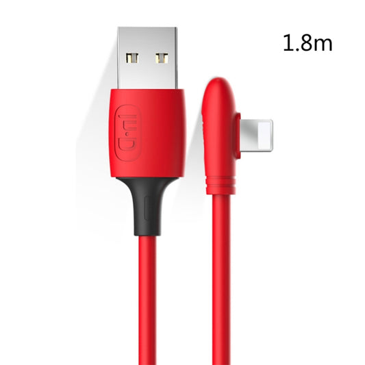 ENKAY Hat-Prince ENK-CB211 2.4A USB to 8 Pin 90 Degree Elbow Silicone Data Sync Fast Charging Cable, Cable Length: 1.8m(Red) by ENKAY