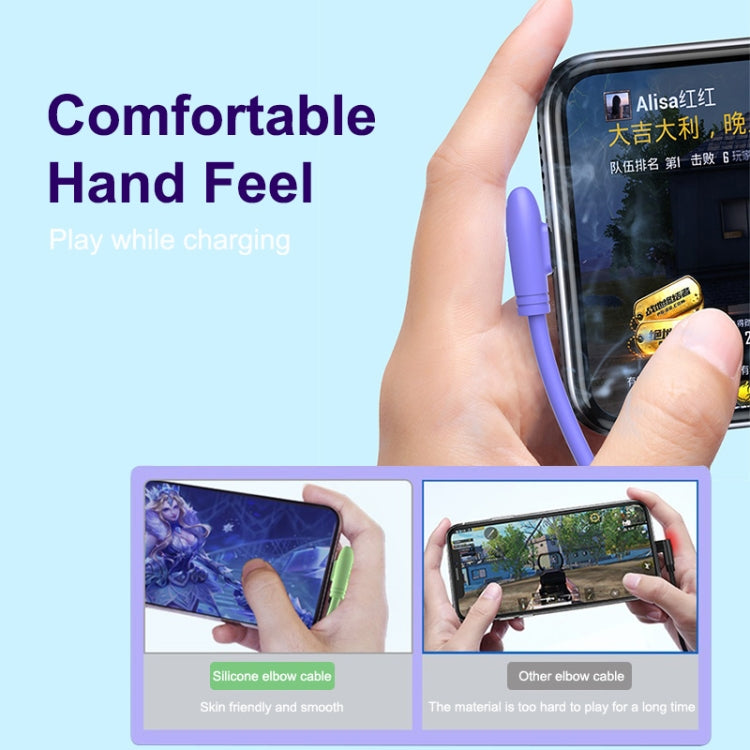 ENKAY Hat-Prince ENK-CB211 2.4A USB to 8 Pin 90 Degree Elbow Silicone Data Sync Fast Charging Cable, Cable Length: 1.8m(Red) by ENKAY