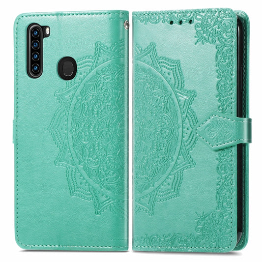 For Blackview A80 Pro Mandala Flower Embossed Horizontal Flip Leather Case with Holder & Three Card Slots & Wallet & Lanyard(Green) by buy2fix