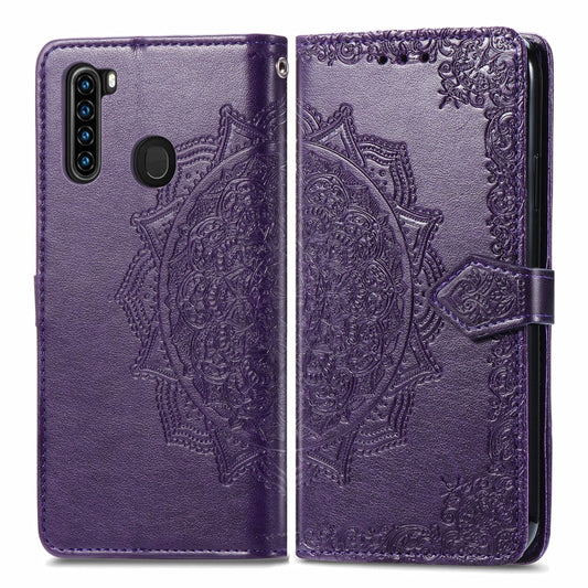 For Blackview A80 Pro Mandala Flower Embossed Horizontal Flip Leather Case with Holder & Three Card Slots & Wallet & Lanyard(Purple) by buy2fix