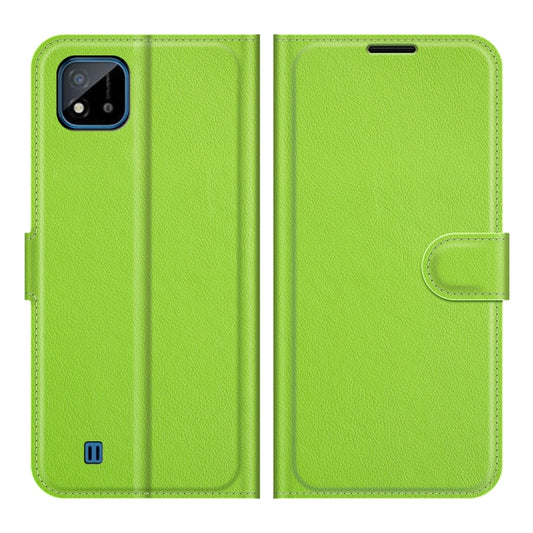 For OPPO Realme C11 2021 Litchi Texture Horizontal Flip Protective Case with Holder & Card Slots & Wallet(Green) by buy2fix