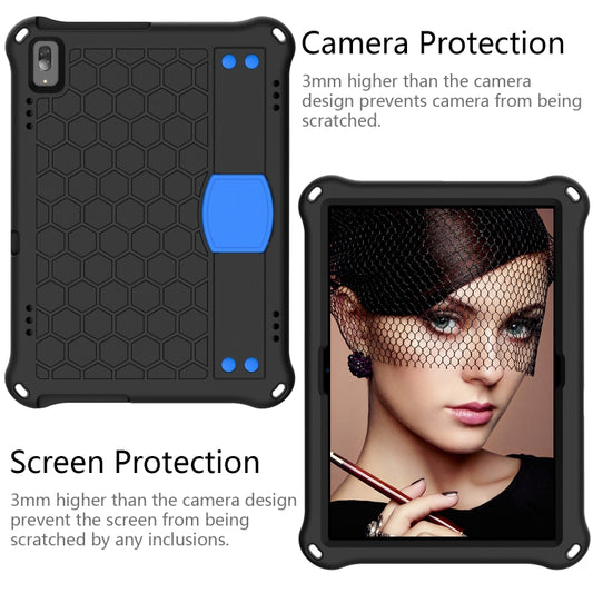 For Lenovo Smart Tab M10 TB-605F Honeycomb Design EVA + PC Material Four Corner Anti Falling Flat Protective Shell with Strap(Black+Blue) - Lenovo by buy2fix | Online Shopping UK | buy2fix