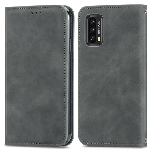 For Blackview A90 Retro Skin Feel Business Magnetic Horizontal Flip Leather Case with Holder & Card Slots & Wallet & Photo Frame(Gray) by buy2fix