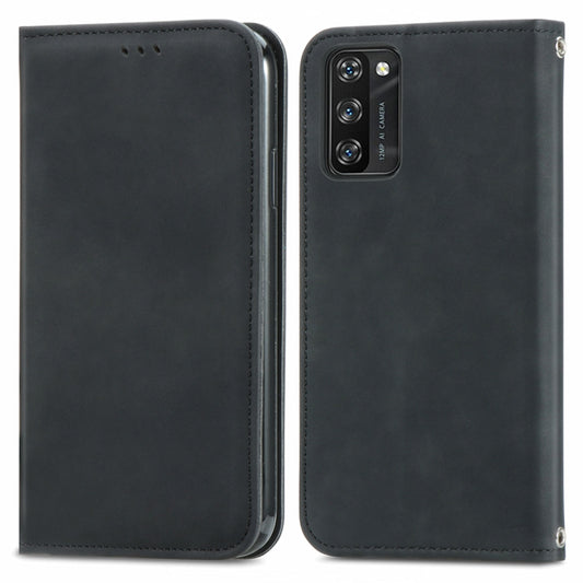 For Blackview A100 Retro Skin Feel Business Magnetic Horizontal Flip Leather Case with Holder & Card Slots & Wallet & Photo Frame(Black) by buy2fix
