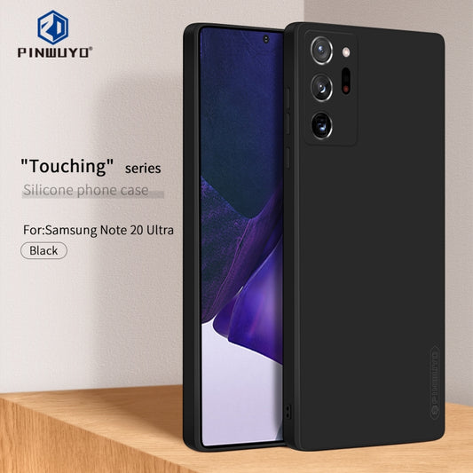 For Samsung Galaxy Note20 Ultra PINWUYO Touching Series Liquid Silicone TPU Shockproof Case(Black) by PINWUYO