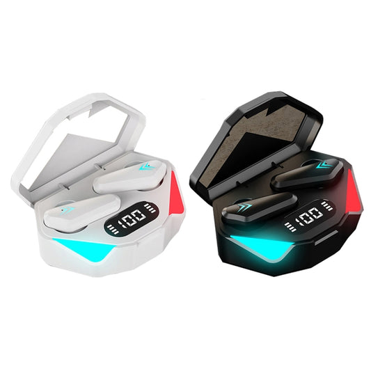 TWS-Y04 Bluetooth 5.0 TWS Binaural True Stereo Touch Control Gaming Earphone with LED Charging Case(White) by buy2fix