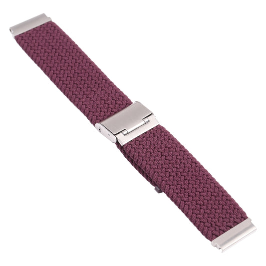 For Samsung Galaxy Watch 4 / Watch 5 20mm Nylon Braided Metal Buckle Watch Band(Dark Purple) by buy2fix