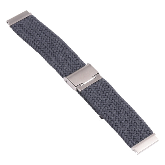 For Samsung Galaxy Watch 4 / Watch 5 20mm Nylon Braided Metal Buckle Watch Band(Charcoal) by buy2fix