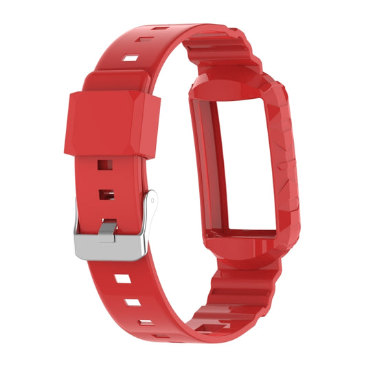 For Fitbit Charge 5 Silicone One Body Armor Watch Band(Red) by buy2fix