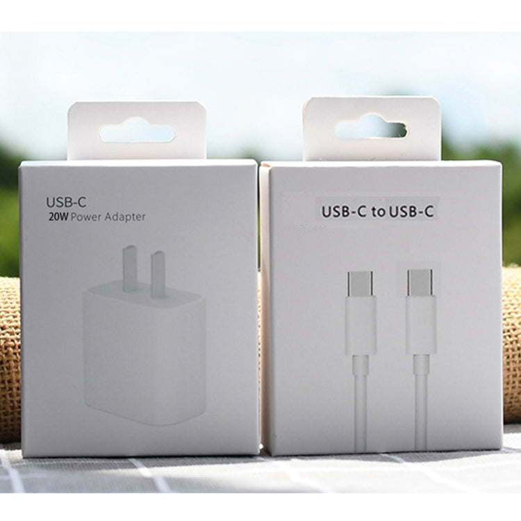 1m AU-20W PD USB-C / Type-C Travel Charger with Type-C to Type-C Data Cable, AU Plug by buy2fix