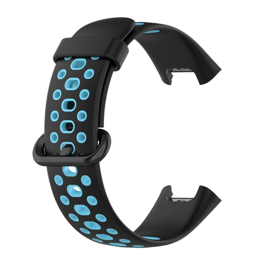 For Xiaomi Redmi Watch 2 Lite Two-Color Mixed Silicone Watch Band(Black+Blue) by buy2fix