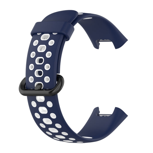 For Xiaomi Redmi Watch 2 Lite Two-Color Mixed Silicone Watch Band(Blue+White) by buy2fix