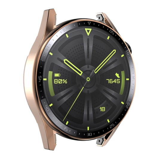 For Huawei Watch GT 3 46mm ENKAY PC Frame + Tempered Glass Protector Case With Scale(Rose Gold) by ENKAY