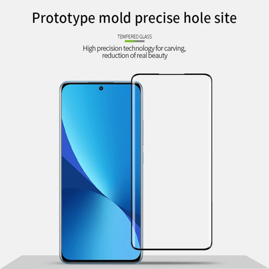 For Xiaomi 12 Pro MOFI 9H 3D Explosion-proof Hot Bending Tempered Glass Full Film(Black) by MOFI