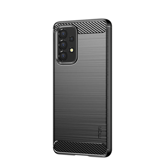 For Samsung Galaxy A53 5G MOFI Gentleness Brushed Carbon Fiber Soft TPU Case(Black) by MOFI