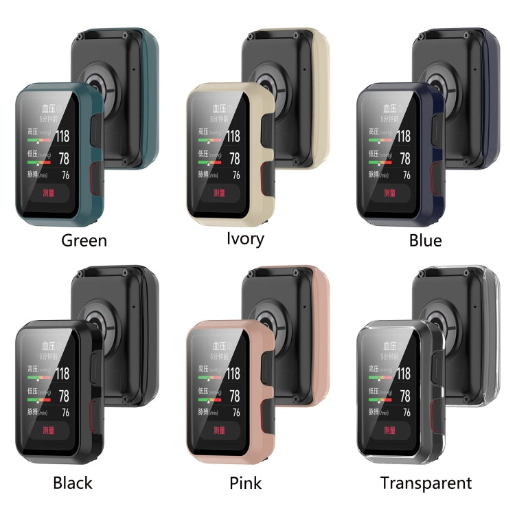 For Huawei Watch D Shockproof PC Protective Case With Tempered Glass Film(Blue) by buy2fix