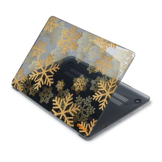 ENKAY Vintage Pattern Series Laotop Protective Crystal Case For MacBook Pro 15.4 inch A1707 / A1990(Golden Snowflake) by ENKAY
