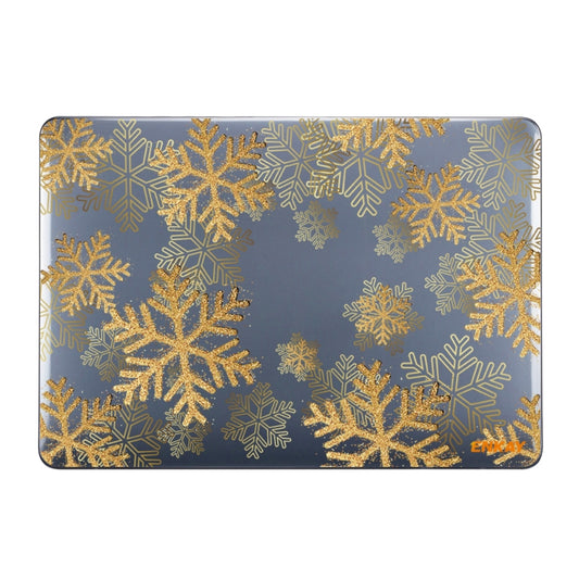 ENKAY Vintage Pattern Series Laotop Protective Crystal Case For MacBook Pro 16.2 inch A2485 2021/A2880 2023(Golden Snowflake) by ENKAY