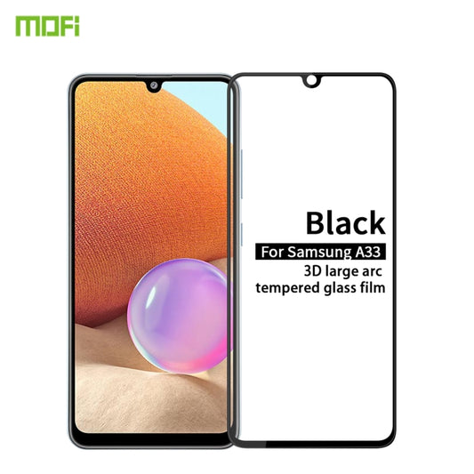 For Samsung Galaxy A33 5G MOFI 9H 3D Explosion-proof Tempered Glass Film(Black) by MOFI