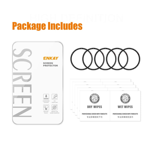 5 PCS ENKAY 3D Full Coverage Soft PC Edge + PMMA HD Screen Protector Film For Garmin Fenix 7X by ENKAY