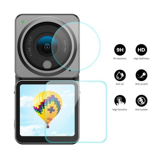 For DJI Action 2 ENKAY 0.2mm 9H Tempered Glass Screen Film, Version:Dual-Screen Combo by ENKAY