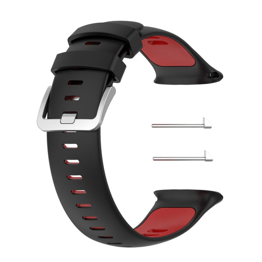 Two-color Silicone Watch Band for POLAR Vantage V2 with Original Raw Ears(Black+Red) by buy2fix