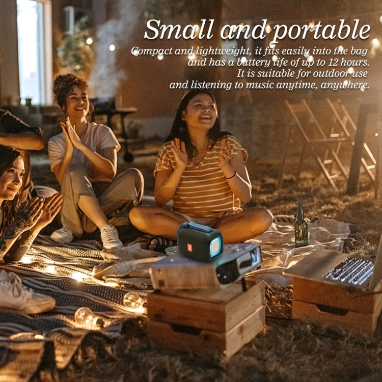 T&G TG339 RGB Light 5W Waterproof Portable Bluetooth Speaker(Blue) by T&G