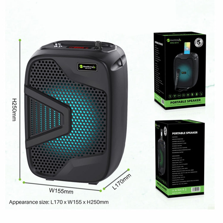 NewRixing NRG501B Outdoor Karaoke Wireless Speaker High-Power Audio Amplifier No Mic - Desktop Speaker by NewRixing | Online Shopping UK | buy2fix