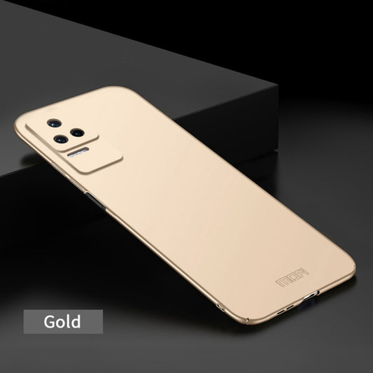 For Xiaomi Redmi K50 / K50 Pro MOFI Frosted PC Ultra-thin Hard Phone Case(Gold) by MOFI