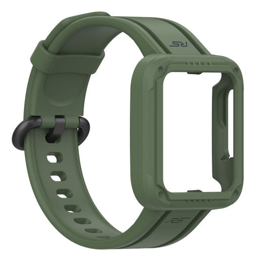 For Xiaomi Mi Watch Lite Silicone Solid Color Watch Band(Dark Green) by buy2fix